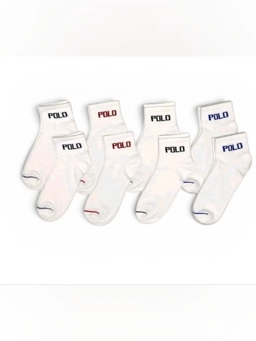 Polo Ralph Lauren Classic Sport 6-Pair Men's Low Cut Socks Black with Gray Pony